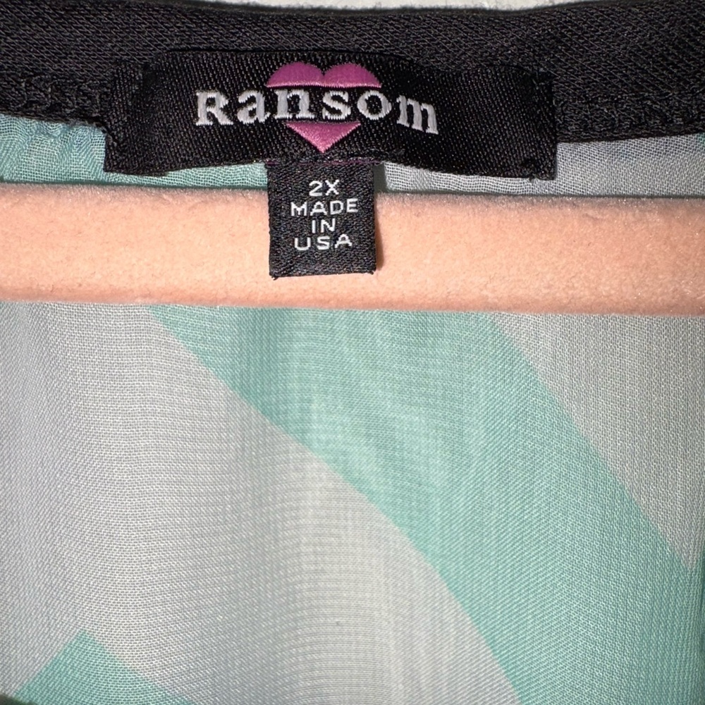 Ransom Black and Blue Graphic Long Sleeve Top - Picture 3 of 5